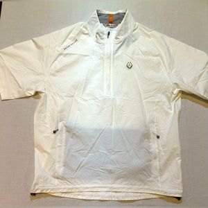 Peter Millar Crown Sport Short Sleeve Waterproof Rainwear Jacket White Large NWT